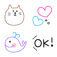 [LINE絵文字] 線画絵文字★の画像