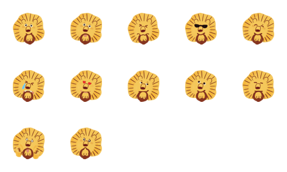 [LINE絵文字]NOXライオン絵文字 Vol.1の画像一覧