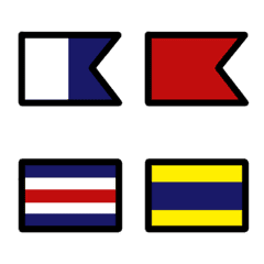 [LINE絵文字] 国際信号旗の絵文字の画像