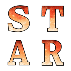 [LINE絵文字] Red star light letters (animated emoji)の画像