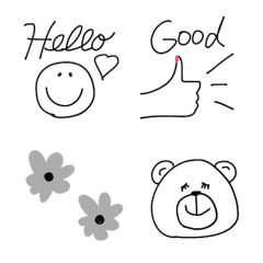 シンプルでさらっと使えるset♡の絵文字メイン画像