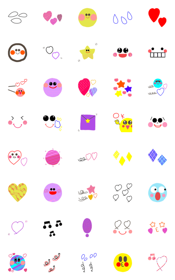[LINE絵文字]気持ち伝わる◎毎日絵文字2の画像一覧