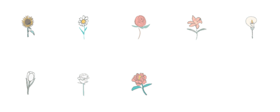 [LINE絵文字]I am Flower emojiの画像一覧