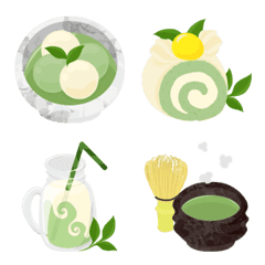 [LINE絵文字] Cute Matcha Sweets Emojiの画像