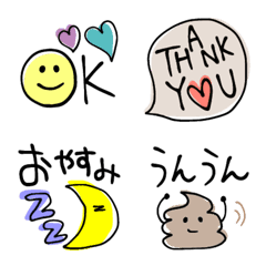 [LINE絵文字] 即レスで使える絵文字 ミニスタンプOKの画像