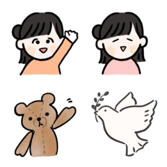 ちづるちゃんの絵文字(ベーシック)の絵文字メイン画像