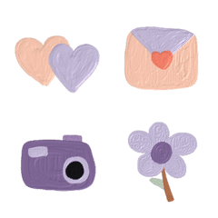 [LINE絵文字] Muimui Minimal Emoji Pastelの画像