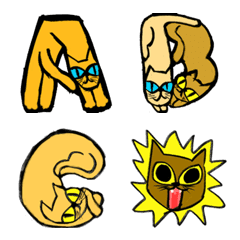 [LINE絵文字] 猫の文字の画像