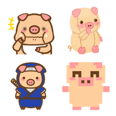 [LINE絵文字] ぶーぶーちゃん ゲームシリーズの画像