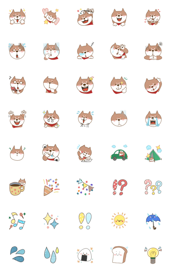 [LINE絵文字]柴わんこのえもじの画像一覧