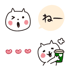 [LINE絵文字] 動く▶︎シンプルなねこの日常の画像