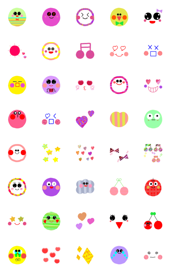 [LINE絵文字]大人可愛い♥毎日絵文字6の画像一覧