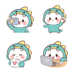 [LINE絵文字] Chubby Dino！ (Emoji) #1の画像
