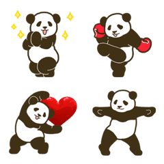 [LINE絵文字] モーレツに動くパンダ★絵文字2★の画像