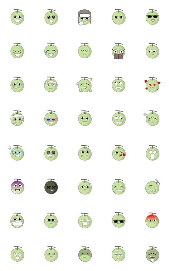 [LINE絵文字]emoji freshy melonの画像一覧