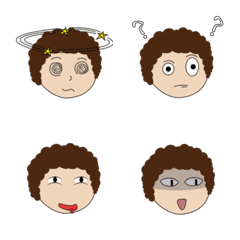 [LINE絵文字] emoji human curly hairの画像