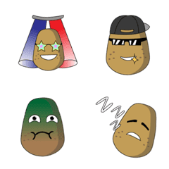 [LINE絵文字] emoji happy potatoの画像