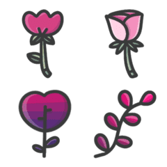 [LINE絵文字] Valentine flowersの画像