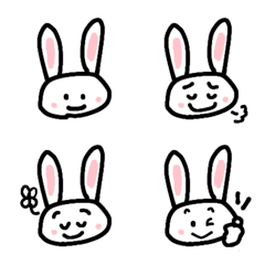 [LINE絵文字] 可愛いウサちゃんの便利な絵文字の画像