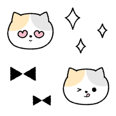 [LINE絵文字] シンプル♡ねこの日常絵文字の画像