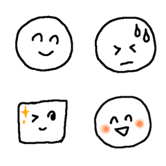 [LINE絵文字] シンプルな私が使いたい絵文字の画像