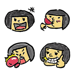 おかっぱくろべえの絵文字メイン画像