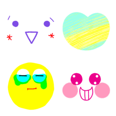 [LINE絵文字] 毎日使える★顔絵文字33の画像