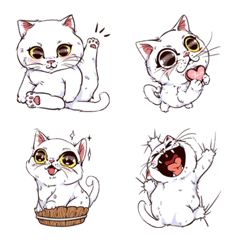 [LINE絵文字] "Tissue" Cute Cat 2: Emojiの画像