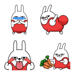 動く 擦れうさぎ絵文字6の絵文字メイン画像