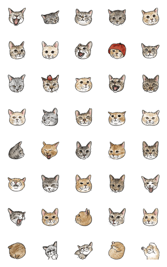 [LINE絵文字]the cats emojiの画像一覧