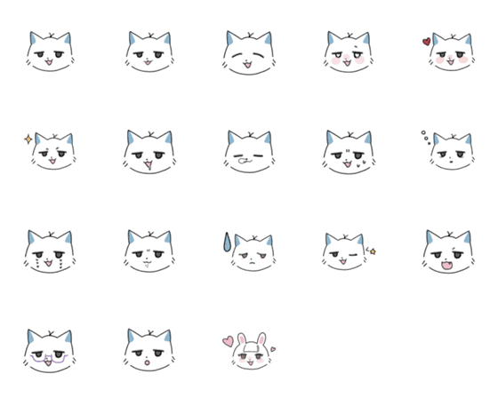 [LINE絵文字]たれ目ねこくんの画像一覧