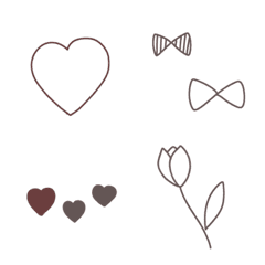 くすみブラウン○シンプル絵文字の絵文字メイン画像