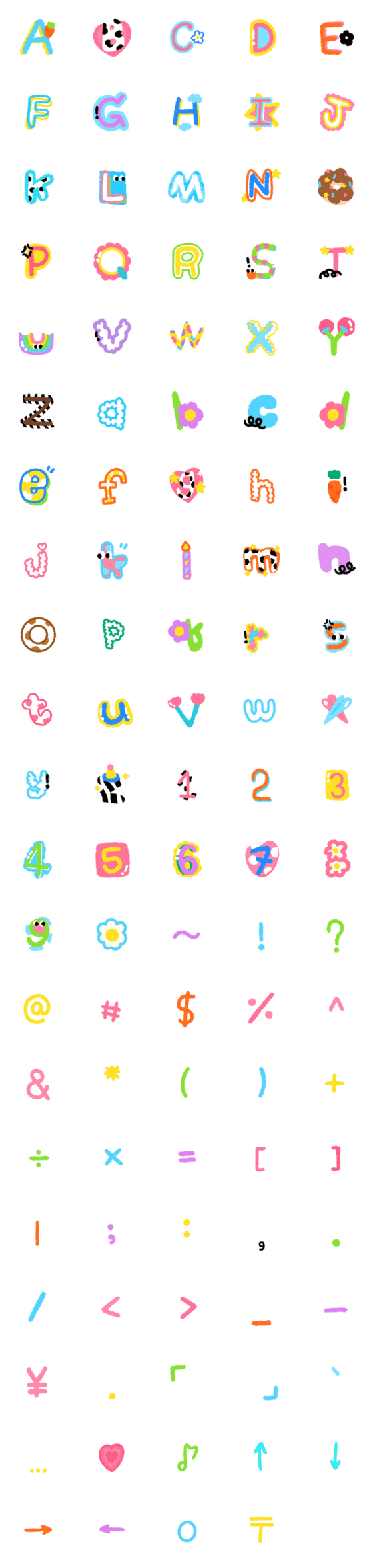 [LINE絵文字]Cute alphabet everyday - cutiepiebmineの画像一覧