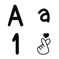 [LINE絵文字] Simple English Alphabets A-Z Numberの画像