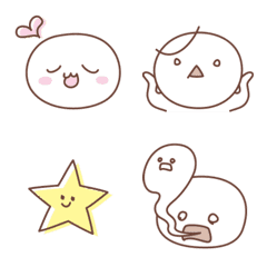 シンプル★表情豊かで使いやすい絵文字の絵文字メイン画像