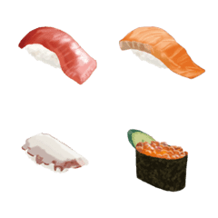 [LINE絵文字] リアルな寿司の絵文字の画像
