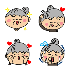 [LINE絵文字] ばあちゃんのリアクション。の画像