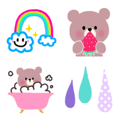 [LINE絵文字] 静止画でもカワイイ♡クマの絵文字の画像