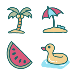[LINE絵文字] Summer time (animated emoji)の画像