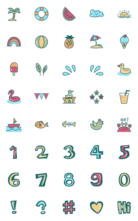 [LINE絵文字]Summer time (animated emoji)の画像一覧