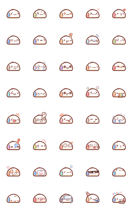 [LINE絵文字]Mant0u Emojiの画像一覧