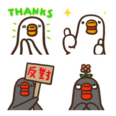 [LINE絵文字] Black and white goose_emoji 2の画像