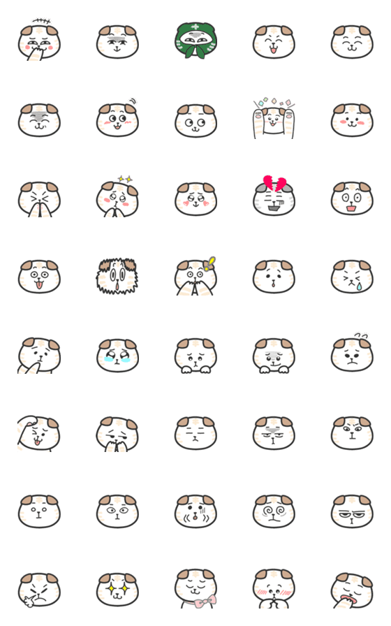 [LINE絵文字]Mr.ゆるねこ(たれみみ)の画像一覧