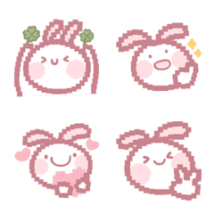 [LINE絵文字] Emoji rabbit 001の画像