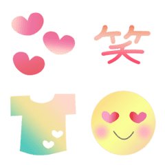 [LINE絵文字] ふんわりグラデーション絵文字の画像