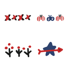 [LINE絵文字] Simple retro style color divider2の画像