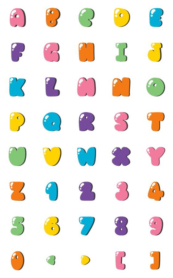 [LINE絵文字]Cutie patootie alphabet 2の画像一覧