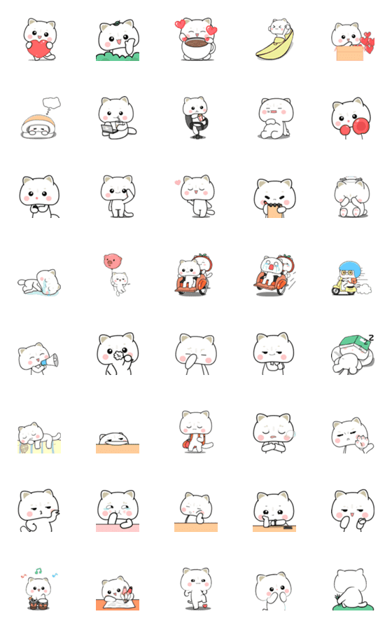 [LINE絵文字]British shorthair cat 3 : Animated emojiの画像一覧