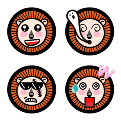 [LINE絵文字] BB Cutes_Lion_Emojiの画像