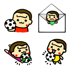 動くハッピーゴリラ絵文字サッカーの絵文字メイン画像